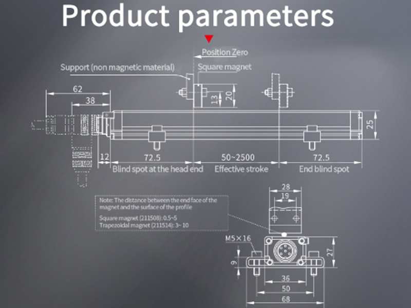 Sensor de desplazamiento magnetostricanalep